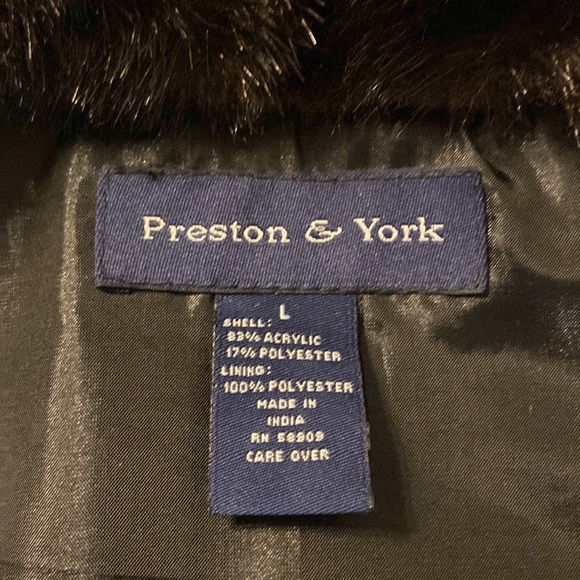 Faux Mink Preston & York Vest size L excellent condition long 24” bust 38” - Picture 6 of 8